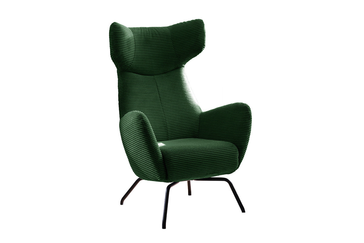 KAWOLA Sessel LOTTE Ohrensessel Cord smaragd