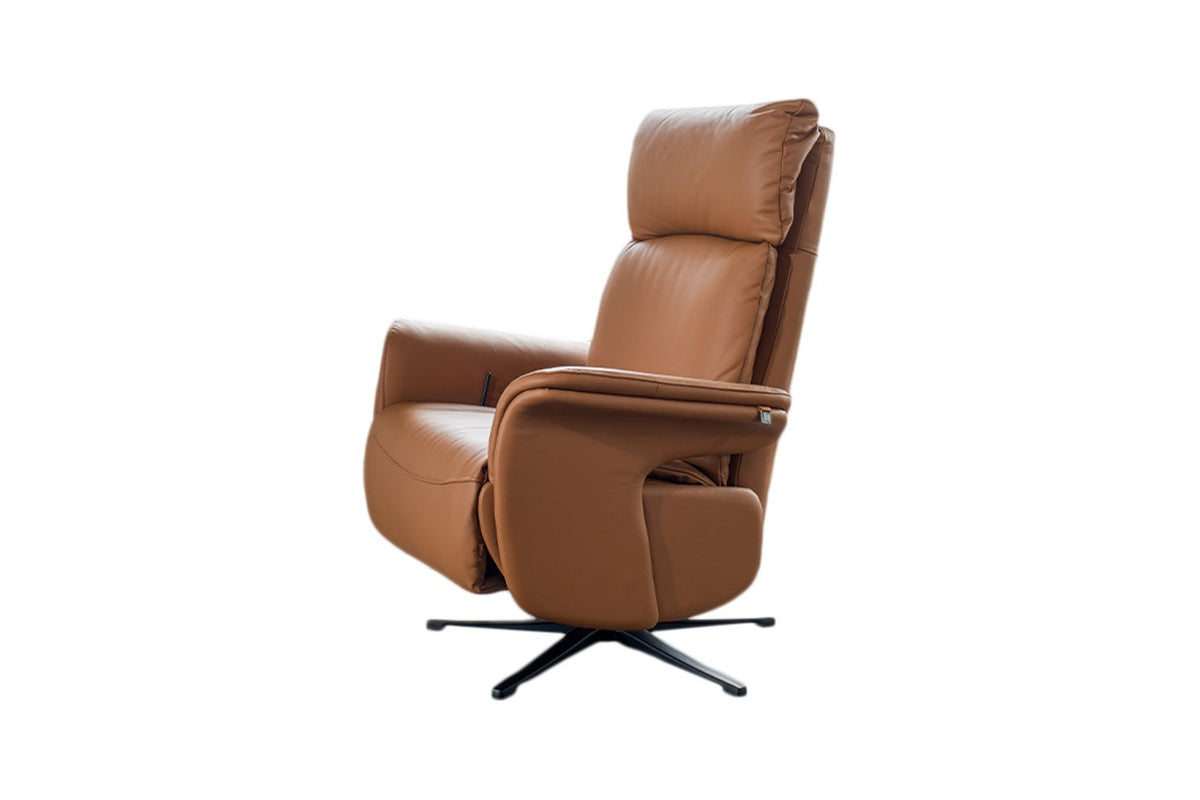 KAWOLA Sessel NAMA Relaxsessel drehbar Leder braun