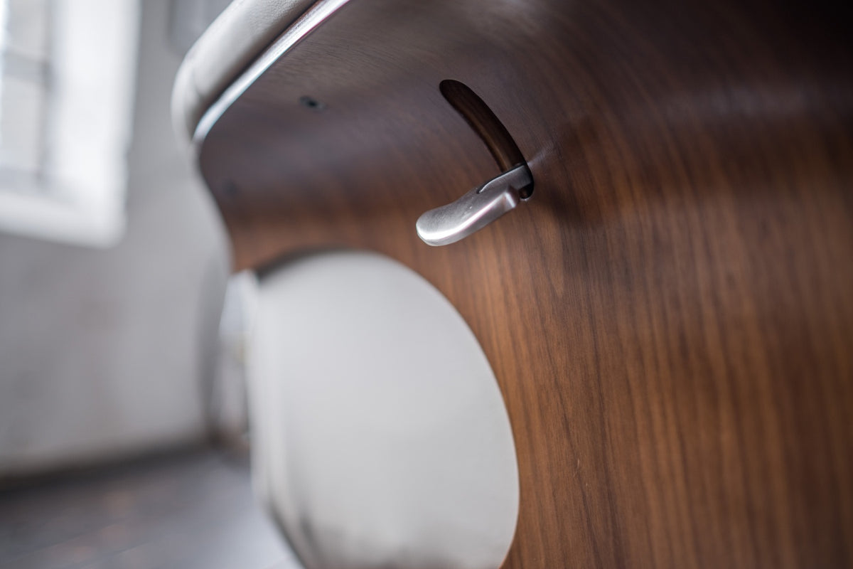 KAWOLA Sessel TOSAR Relaxsessel drehbar Leder grau mit Hocker