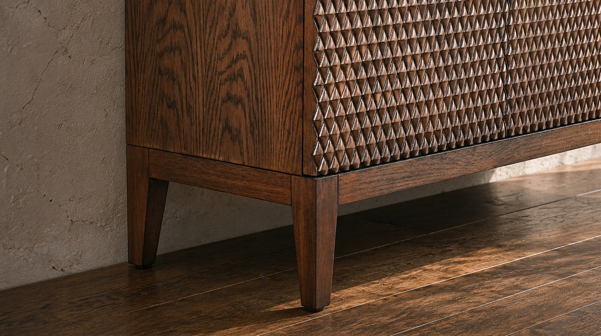 KAWOLA Sideboard COPAS 3 Türen Eiche furniert braun