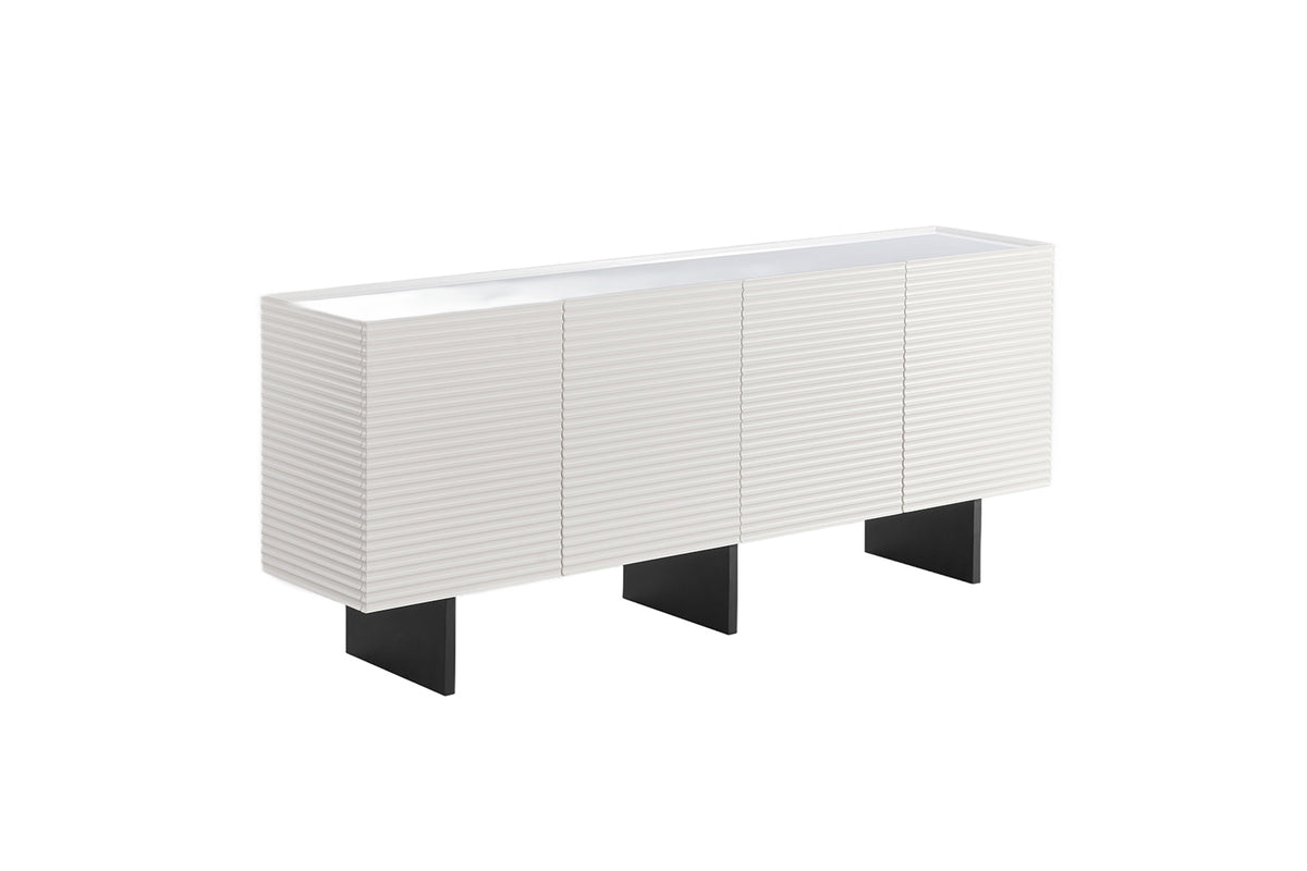 KAWOLA Sideboard LYNN 4 Türen lackiert weiß