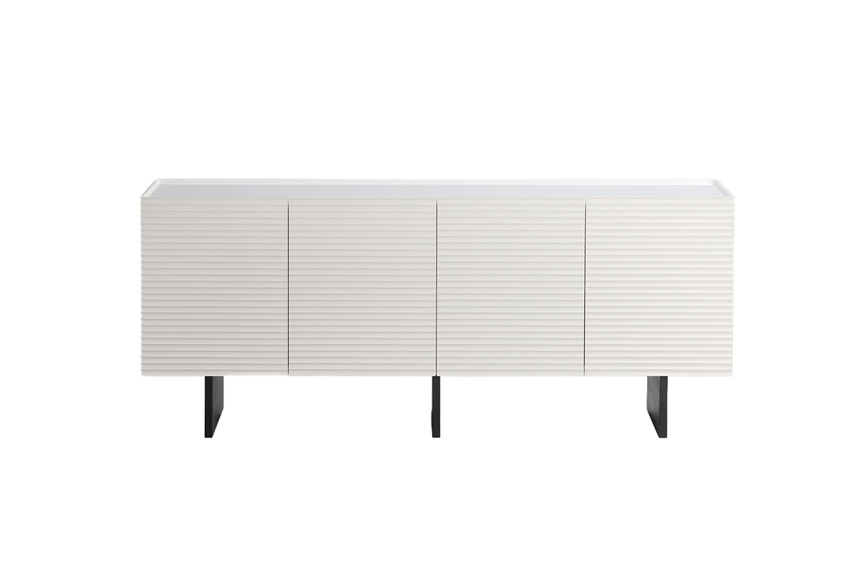 KAWOLA Sideboard LYNN 4 Türen lackiert weiß