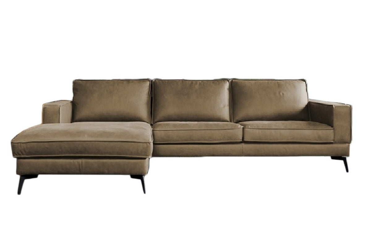 KAWOLA Sofa BLOOM Ecksofa Leder camel