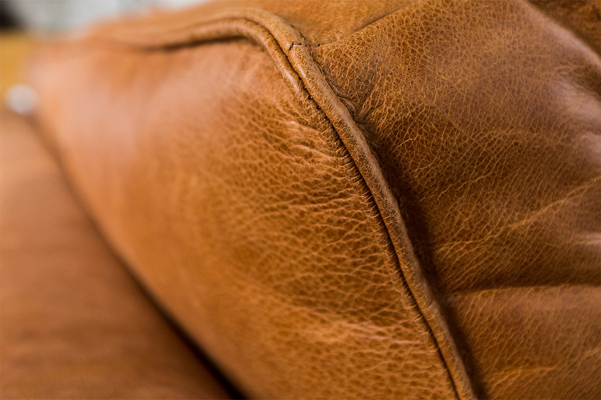 KAWOLA Sofa BLOOM Ecksofa Leder cognac