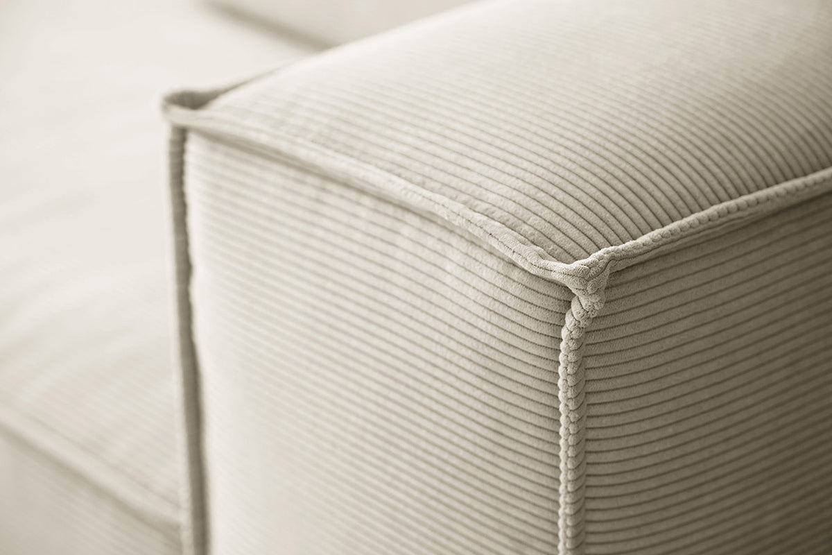 KAWOLA Sofa CARMO 3-Sitzer Feincord weiß
