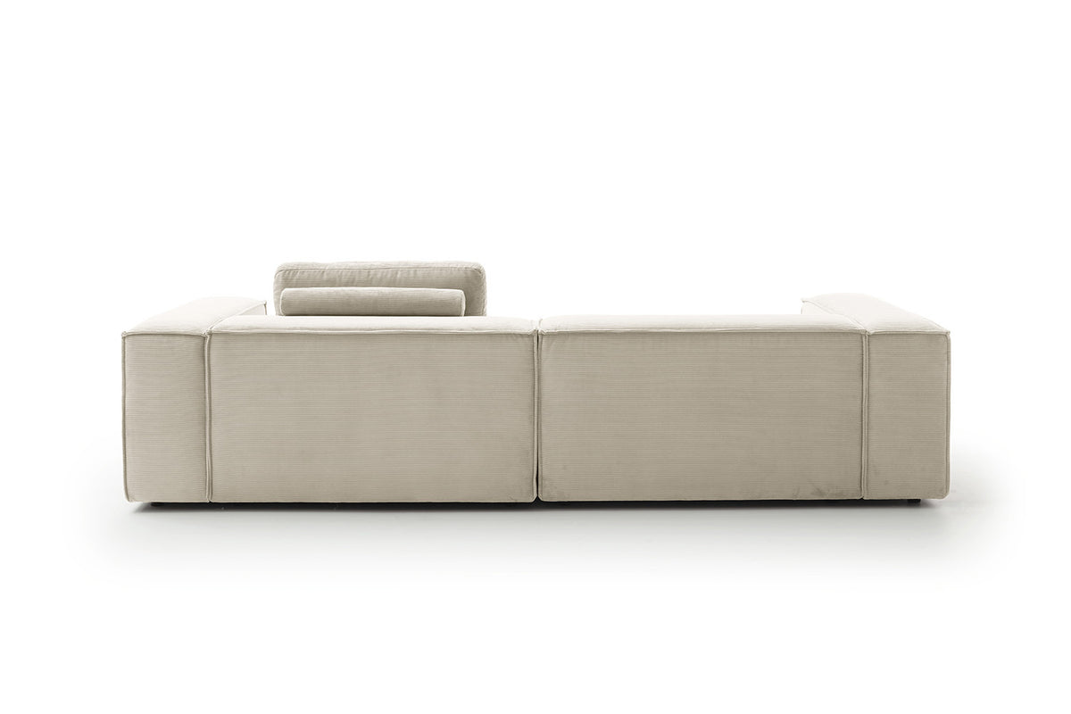 KAWOLA Sofa CARMO 3-Sitzer Feincord weiß