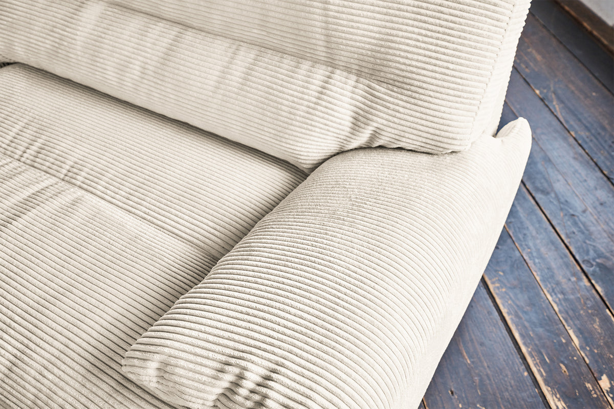 KAWOLA Sofa CINE XXL-Sofa 3-Sitzer Cord cremeweiß