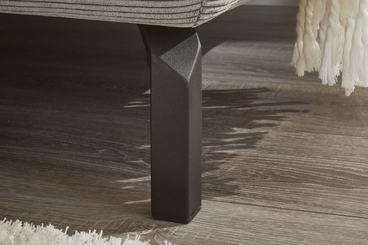 KAWOLA Sofa DELIA Ecksofa Feincord grau