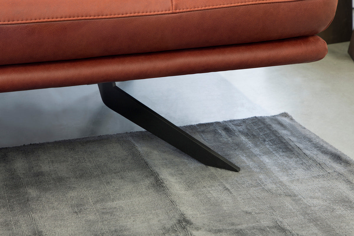 KAWOLA Sofa FENICE Ecksofa Leder burgunderrot