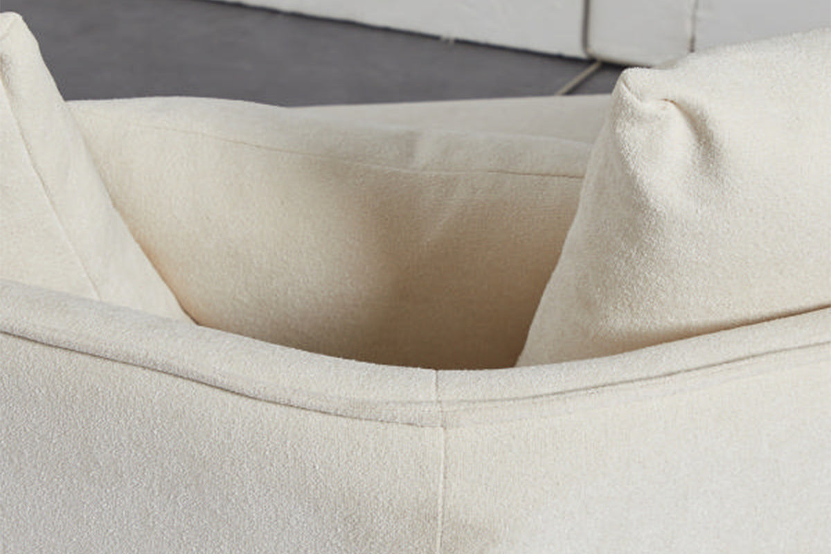 KAWOLA Sofa GARBO Designsofa Stoff cremeweiß