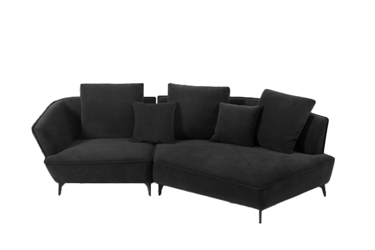 KAWOLA Sofa GARBO Designsofa Stoff schwarz