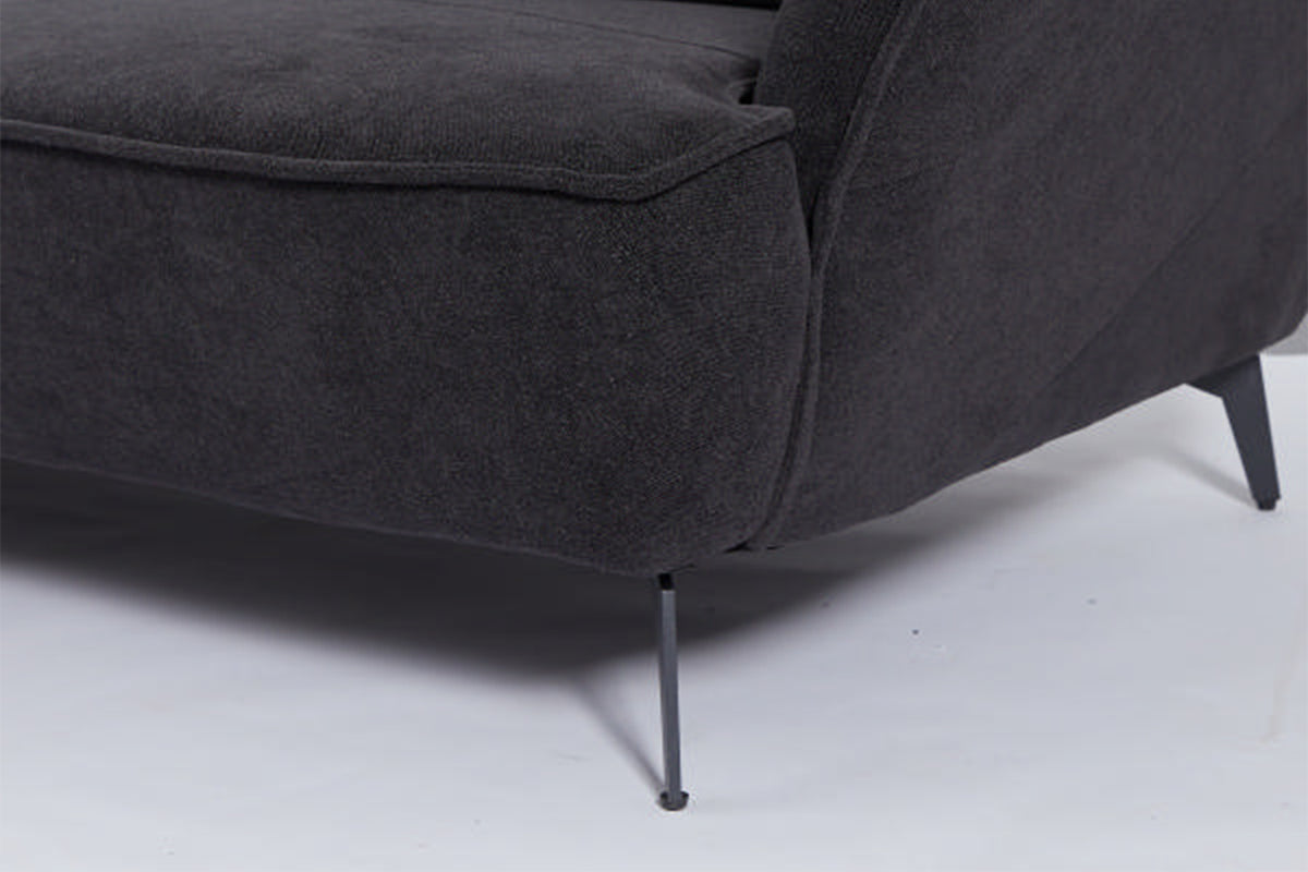 KAWOLA Sofa GARBO Designsofa Stoff schwarz