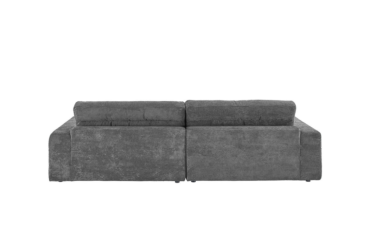KAWOLA Sofa LANA Ecksofa Cord grau