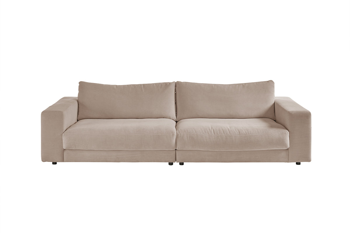 KAWOLA Sofa MADELINE 3-Sitzer Cord taupe