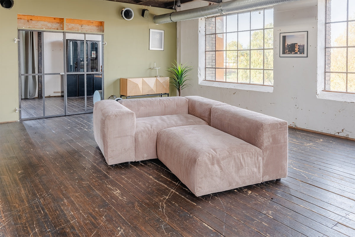 KAWOLA Sofa MIA Modulares Sofa 6-tlg. Cord taupe