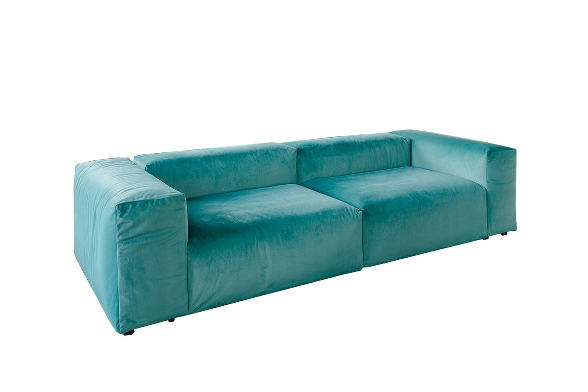KAWOLA Sofa MIA Modulares Sofa 6-tlg. Velvet grün