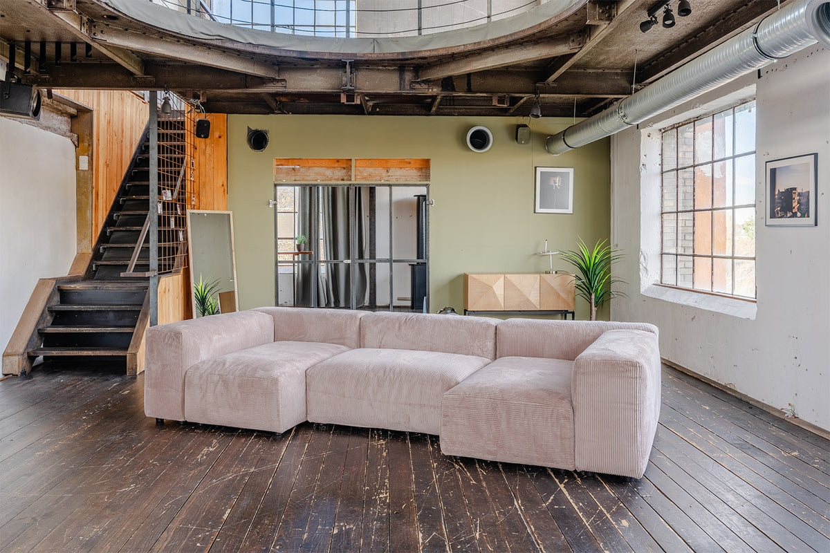 KAWOLA Sofa MIA Modulares Sofa 8-tlg. Cord taupe