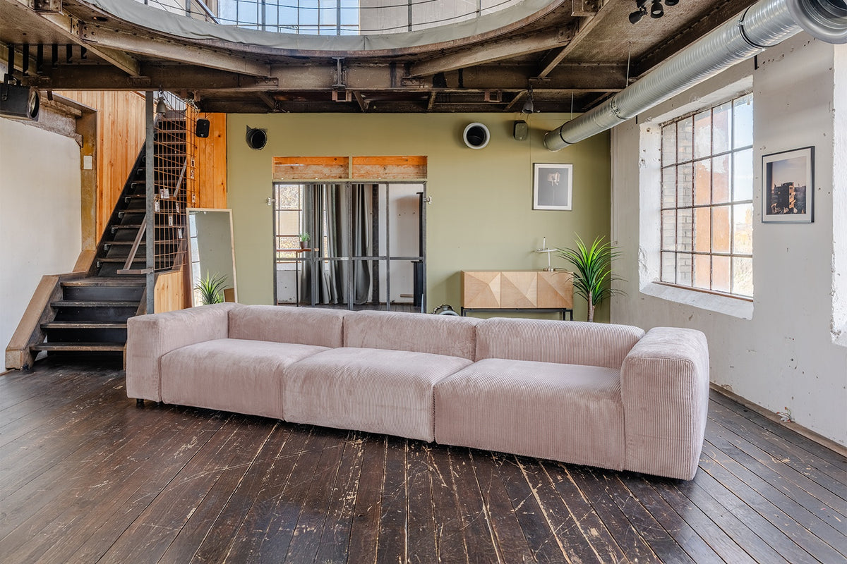 KAWOLA Sofa MIA Modulares Sofa 8-tlg. Cord taupe