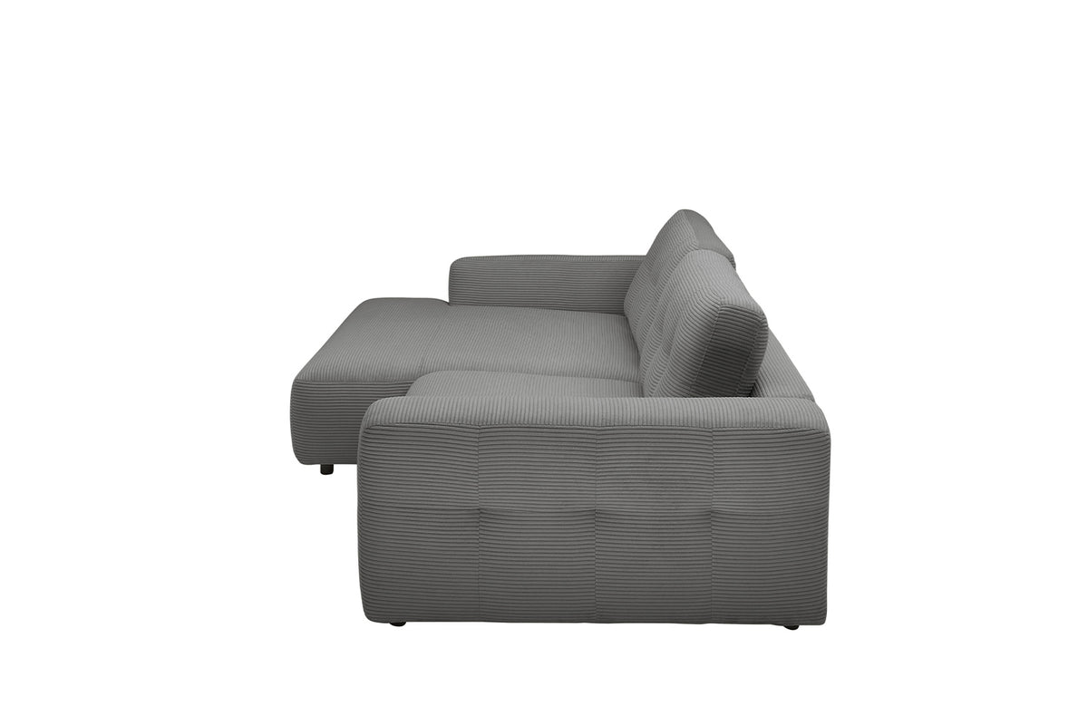 KAWOLA Sofa MIKA Ecksofa Cord grau