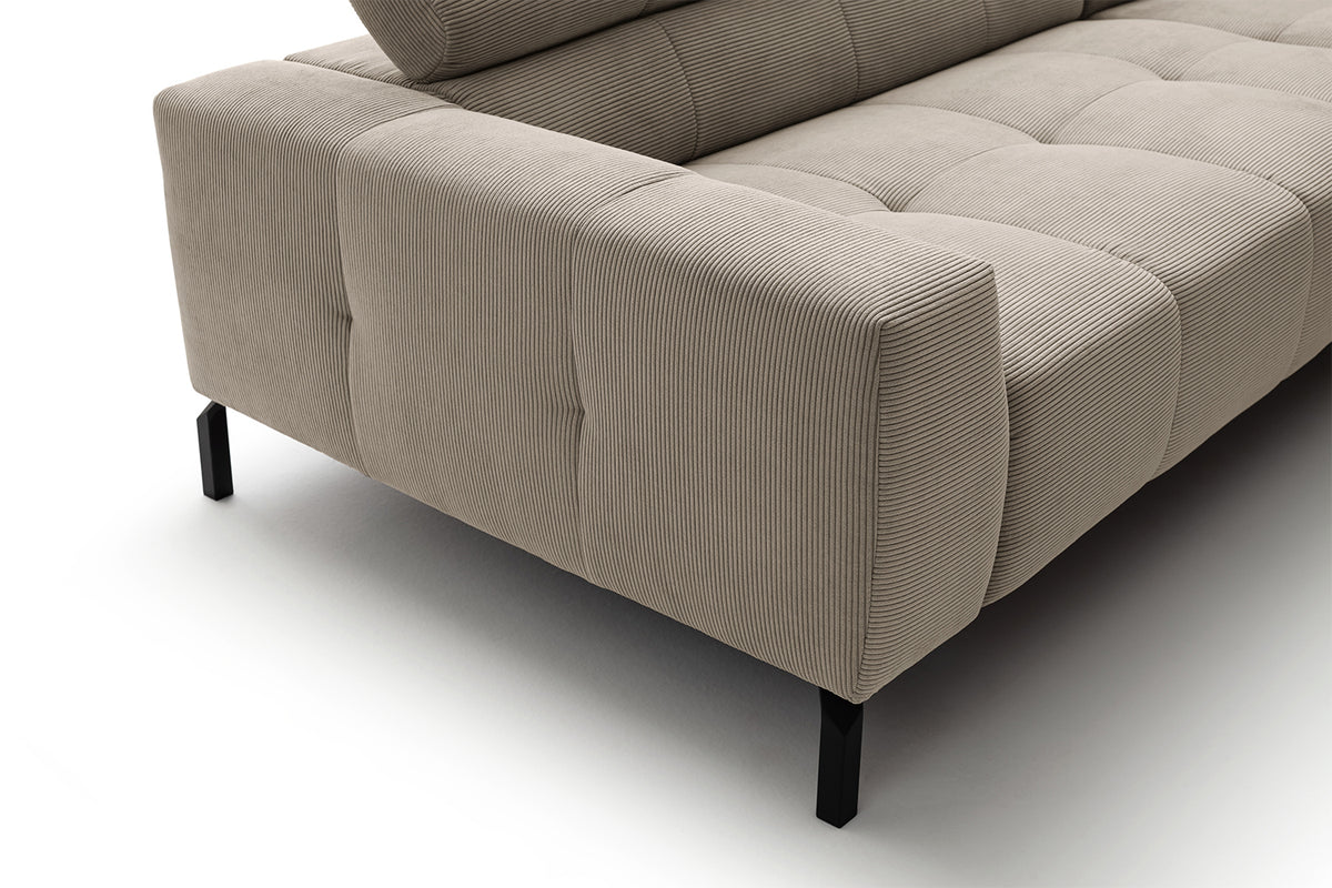 KAWOLA Sofa OHIO Ecksofa Feincord beige