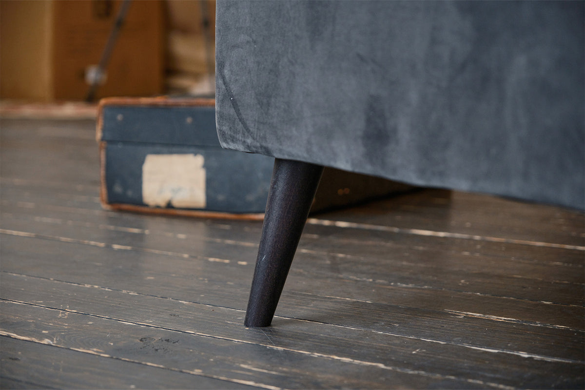 KAWOLA Sofa QUENYA Ecksofa Cord hellgrau / Velvet anthrazit