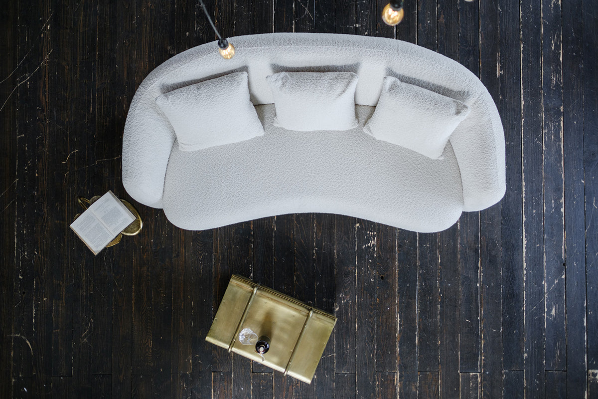 KAWOLA Sofa RADA 3-Sitzer Stoff cremeweiß