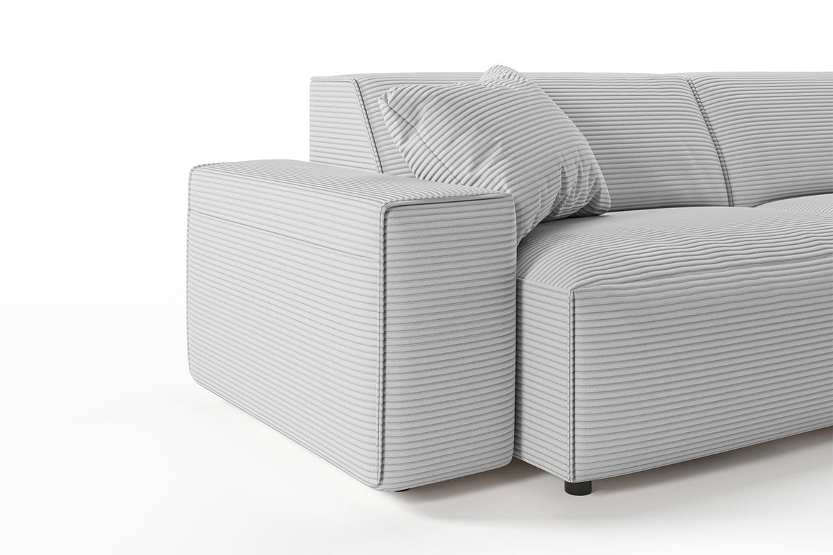 KAWOLA Sofa RANI 3-Sitzer Cord hellgrau