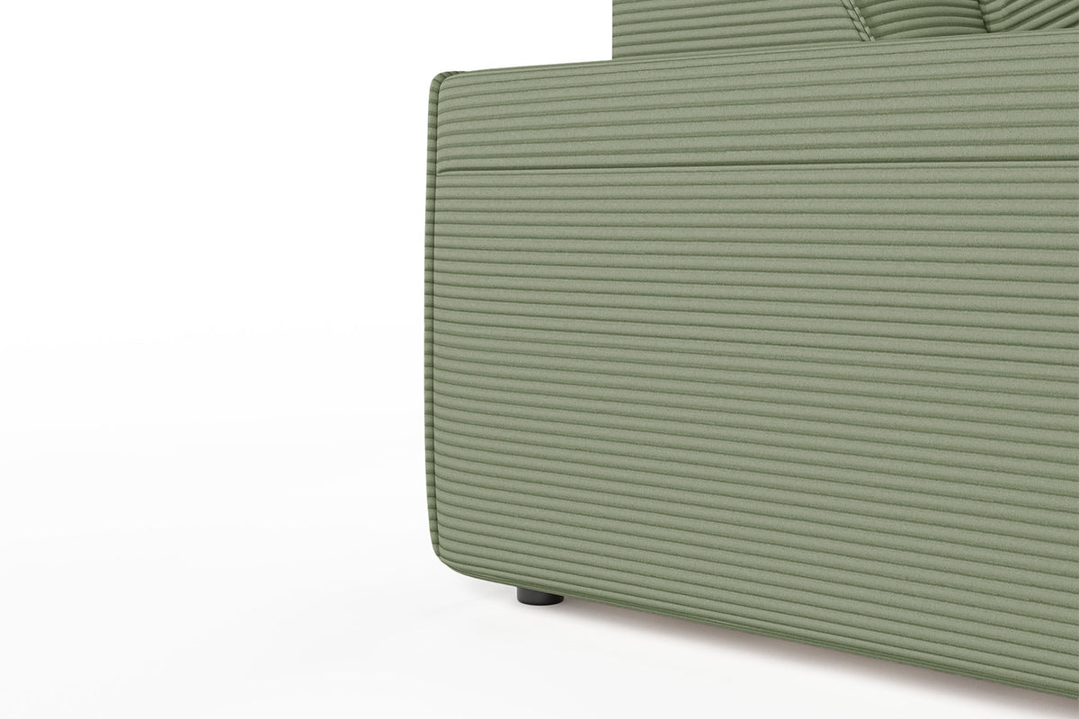 KAWOLA Sofa RANI 3-Sitzer Cord olivgrün