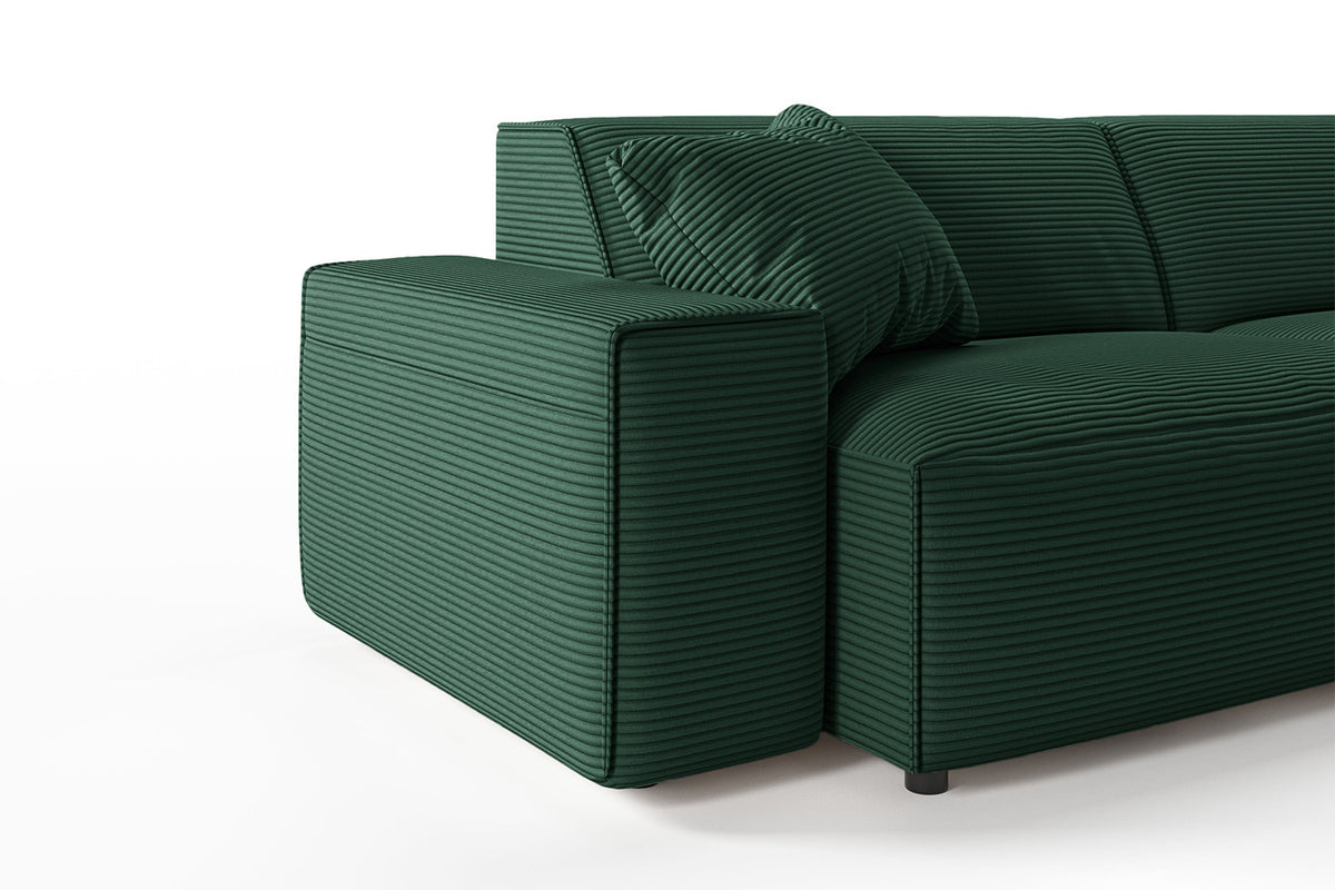 KAWOLA Sofa RANI 3-Sitzer Cord smaragd