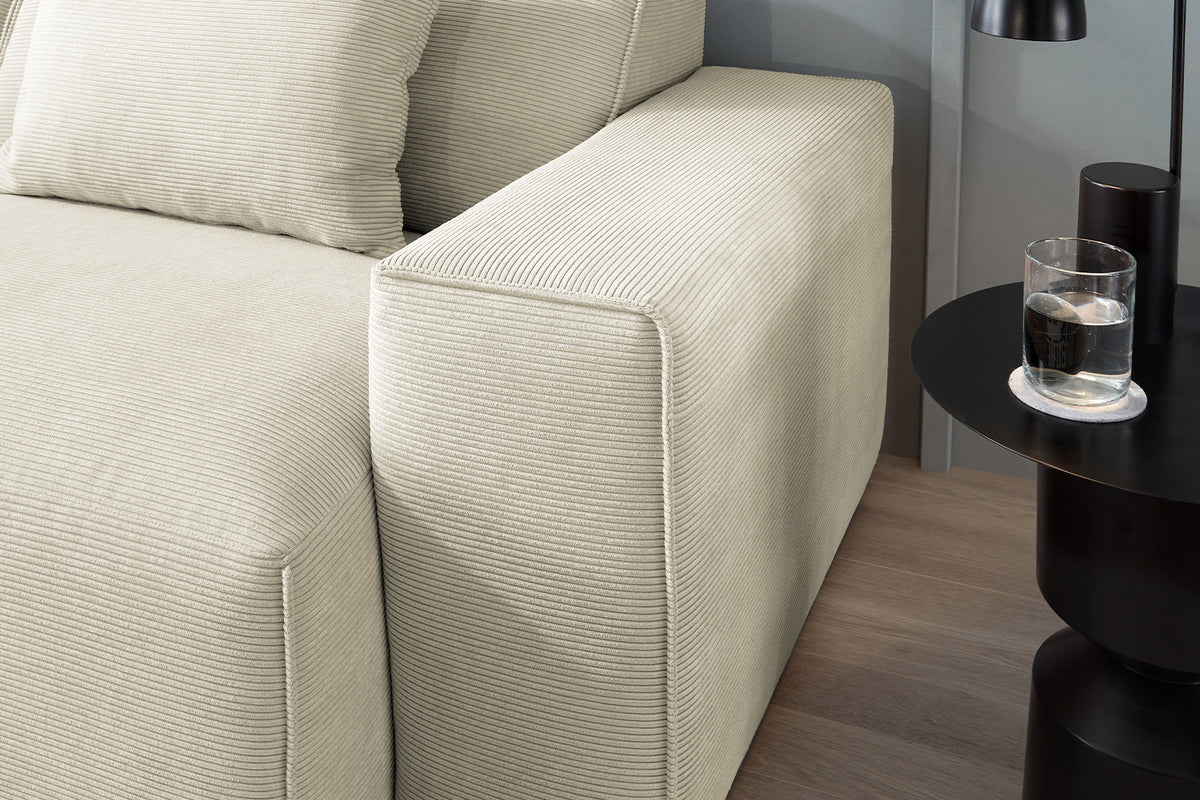 KAWOLA Sofa RANI 3-Sitzer Feincord beige