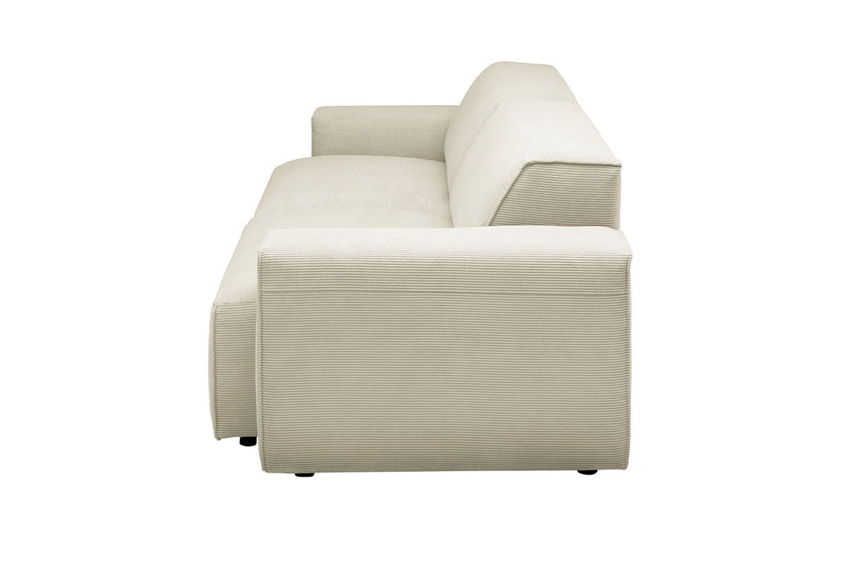 KAWOLA Sofa RANI 3-Sitzer Feincord beige