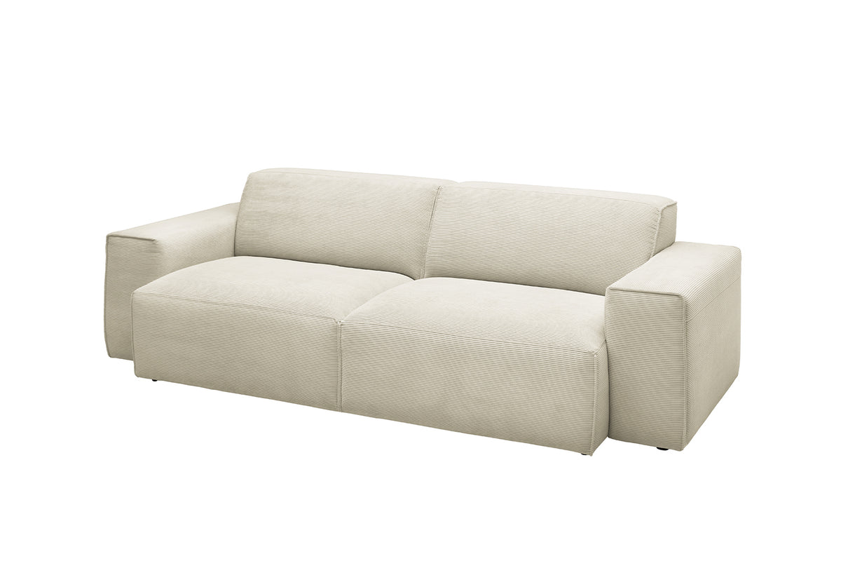 KAWOLA Sofa RANI 3-Sitzer Feincord beige