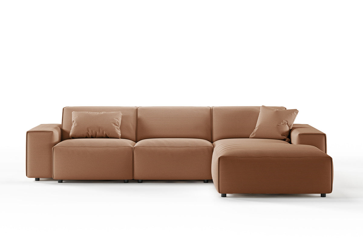 KAWOLA Sofa RANI Ecksofa Cord rost