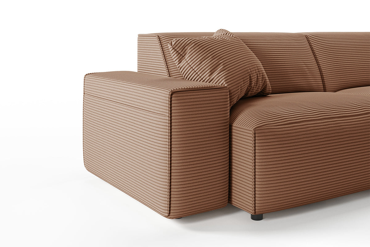 KAWOLA Sofa RANI Ecksofa Cord rost
