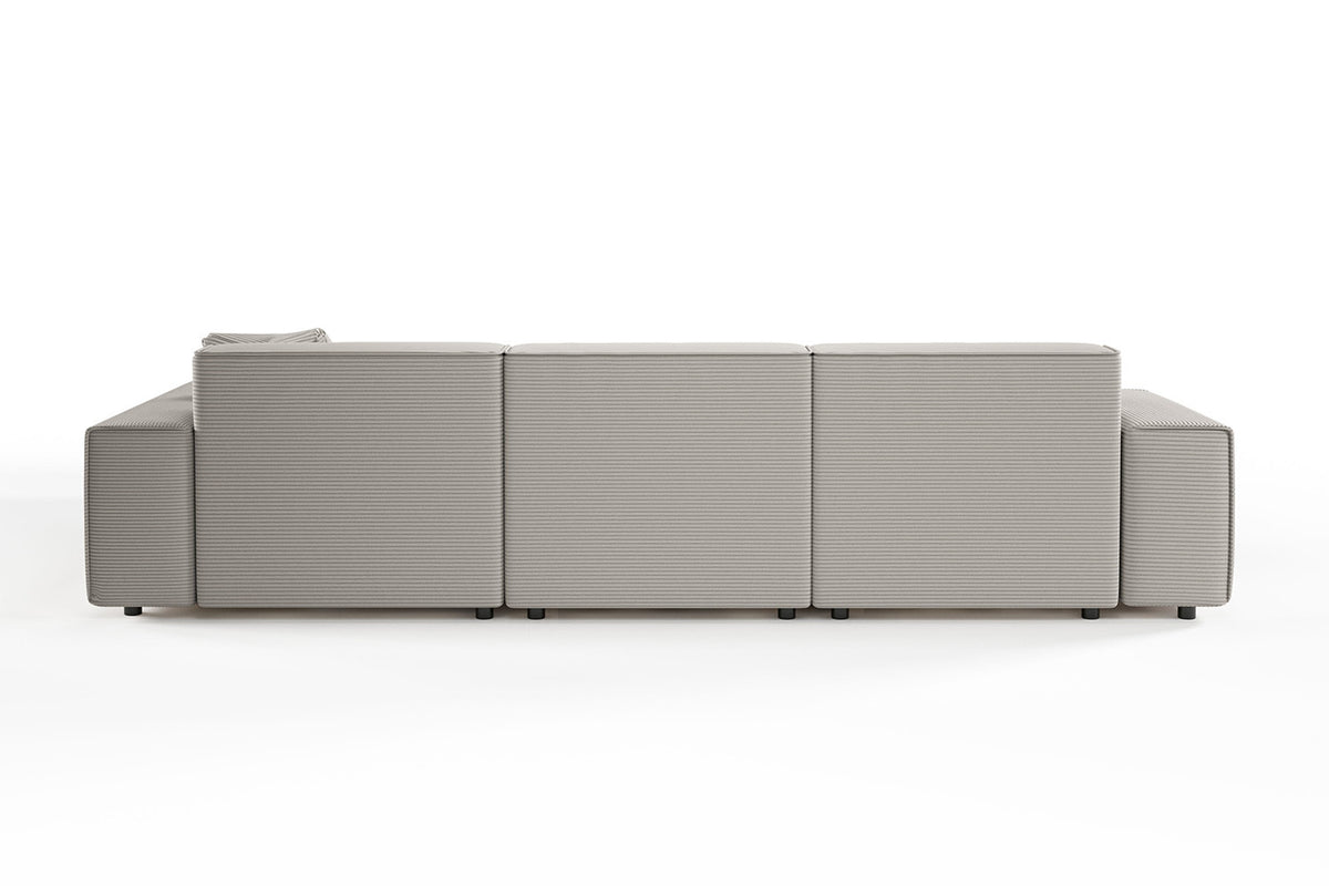 KAWOLA Sofa RANI Ecksofa Cord steingrau