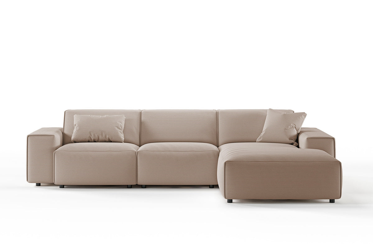 KAWOLA Sofa RANI Ecksofa Cord taupe