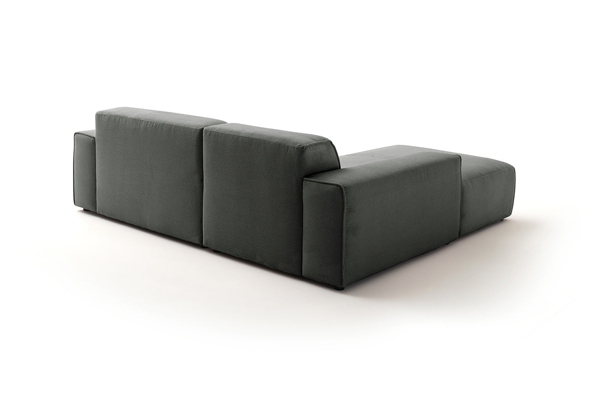 KAWOLA Sofa RANI Ecksofa Feincord anthrazit