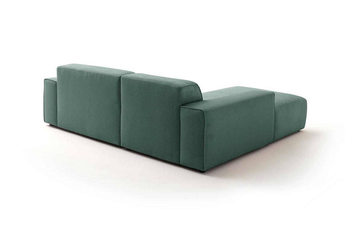 KAWOLA Sofa RANI Ecksofa Feincord grün