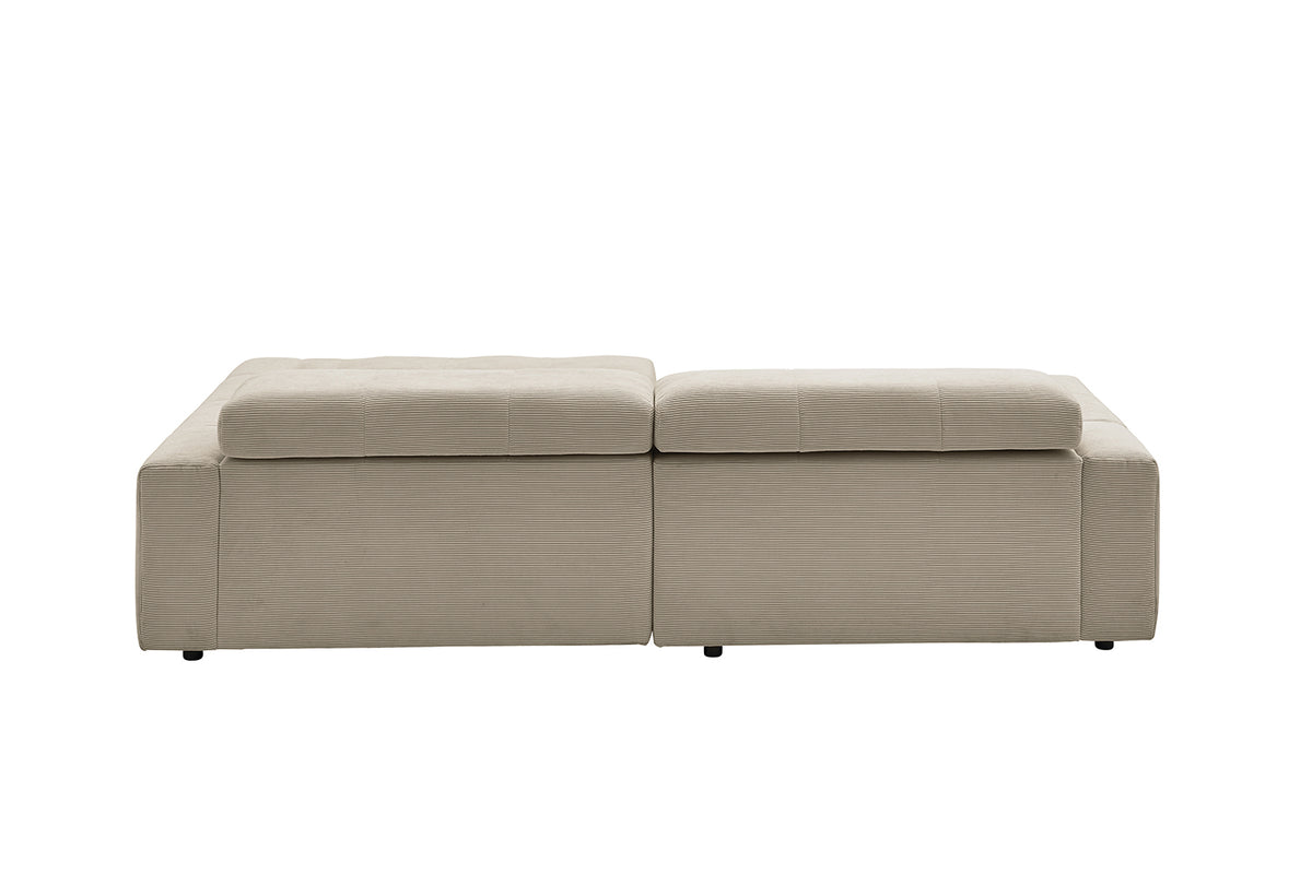 KAWOLA Sofa RENO Ecksofa Feincord beige