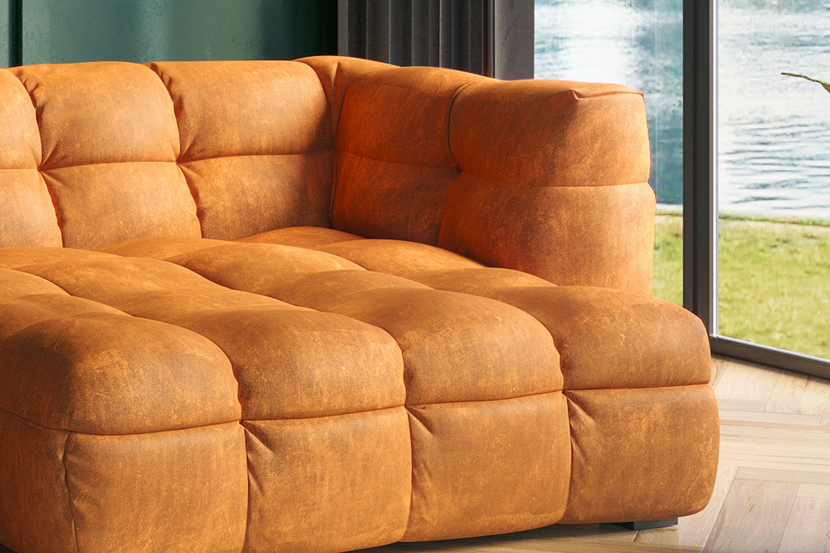 KAWOLA Sofa ROSARIO Ecksofa Velvet gold