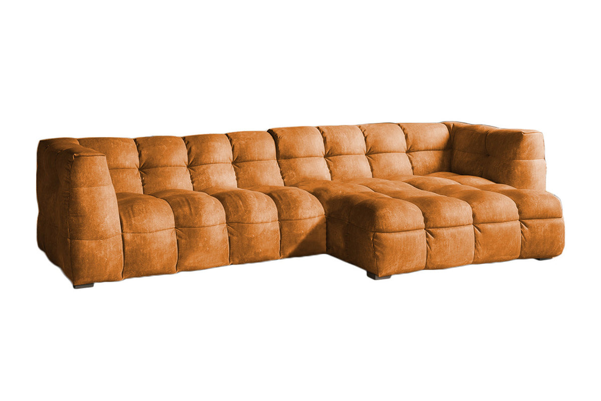 KAWOLA Sofa ROSARIO Ecksofa Velvet gold