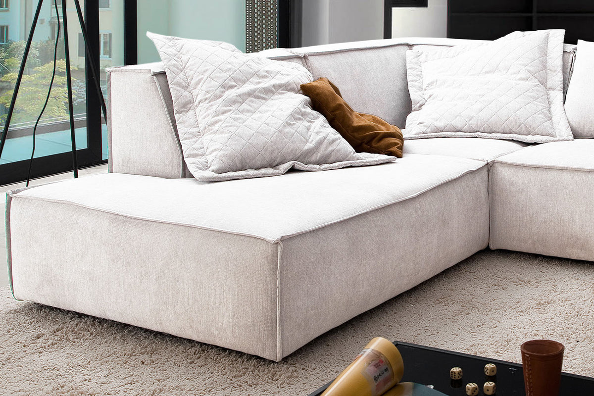 KAWOLA Sofa SAMU Ecksofa Stoff beige