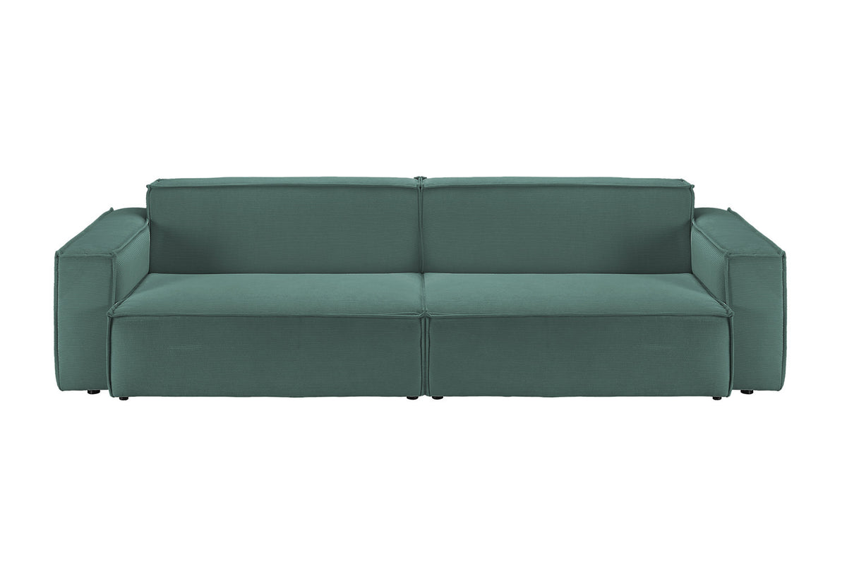 KAWOLA Sofa SAMU Feincord grün, 2-Sitzer