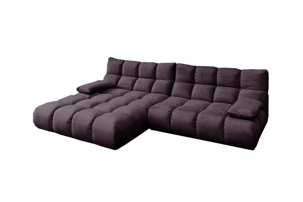 KAWOLA Sofa VIVIEN Ecksofa Velvet purple
