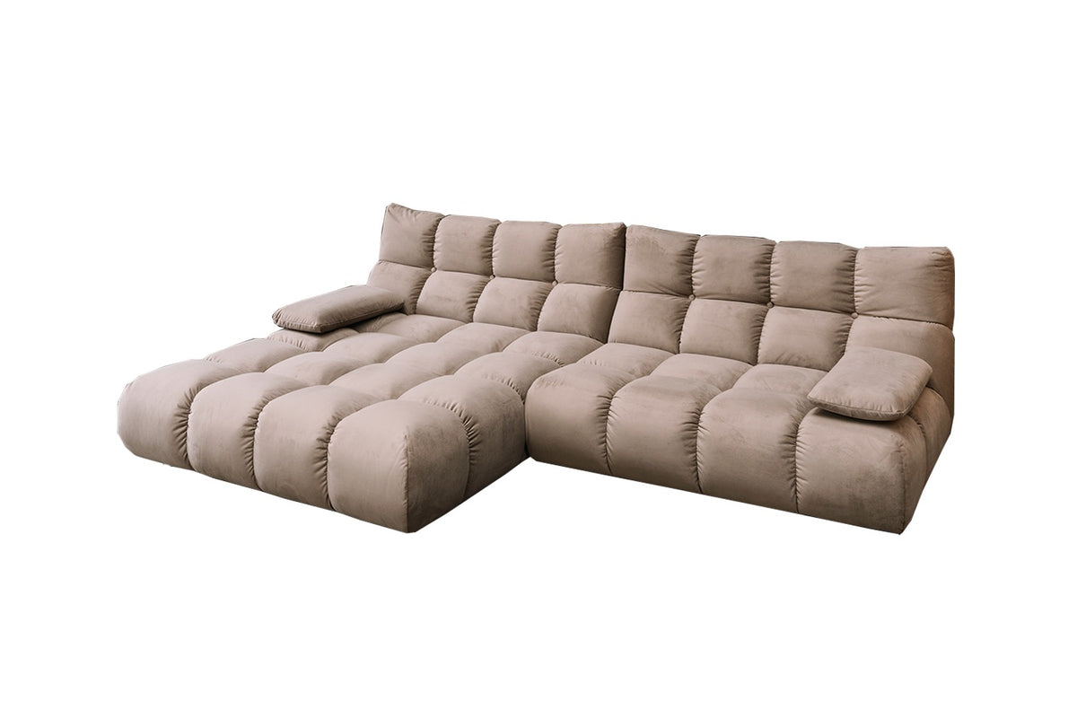 KAWOLA Sofa VIVIEN Ecksofa Velvet sand