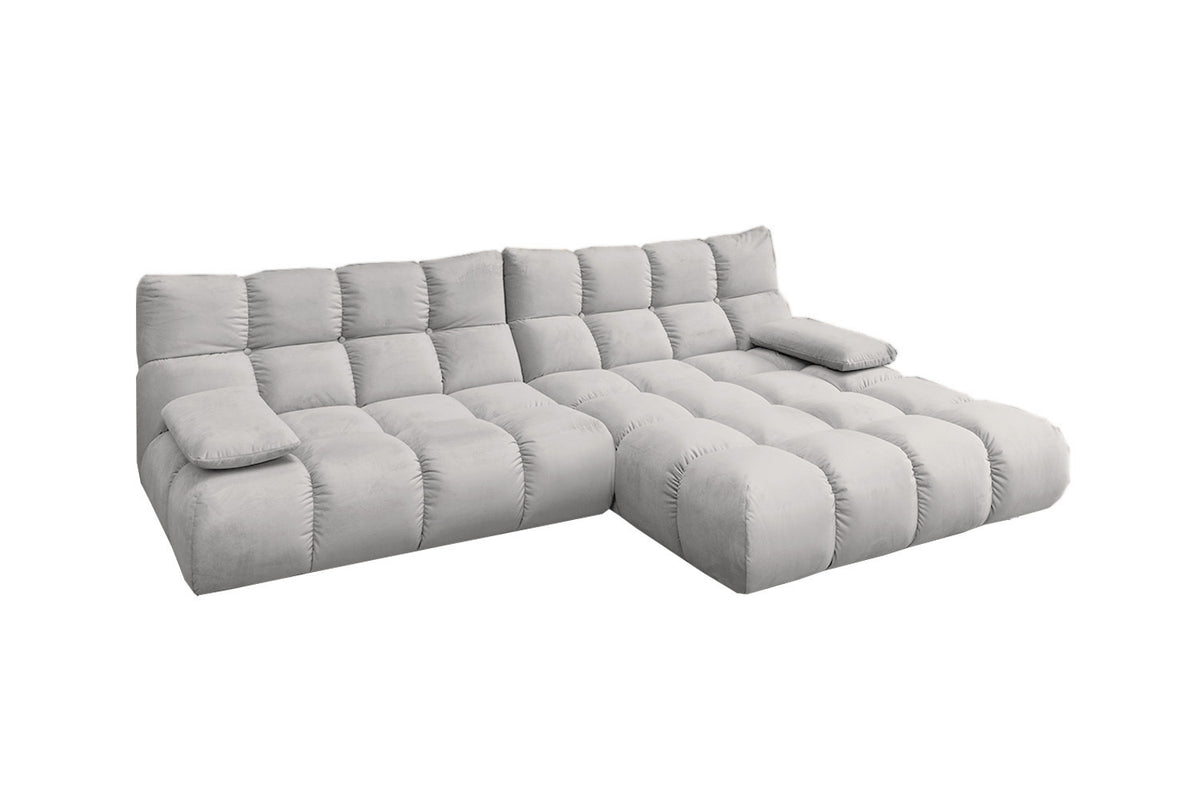 KAWOLA Sofa VIVIEN Ecksofa Velvet silber