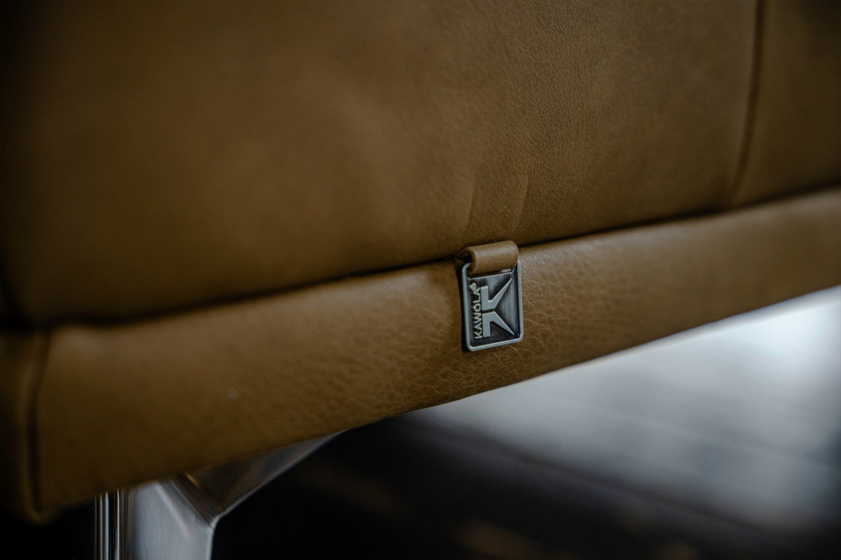 KAWOLA Sofa WIOLO Ecksofa Leder camel