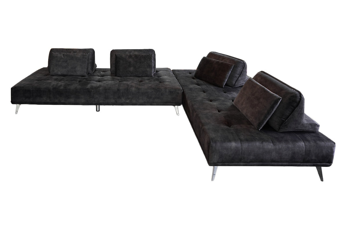 KAWOLA Sofa WIOLO Ecksofa velvet anthrazit