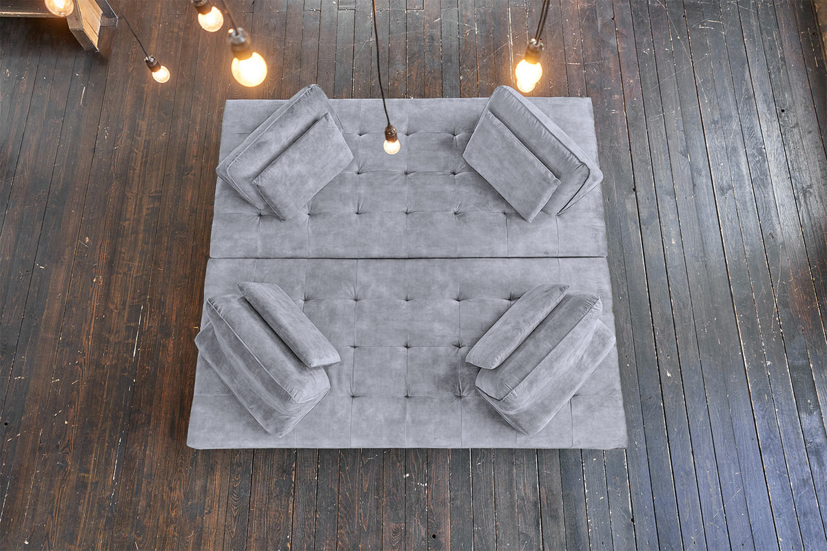KAWOLA Sofa WIOLO Ecksofa velvet grau