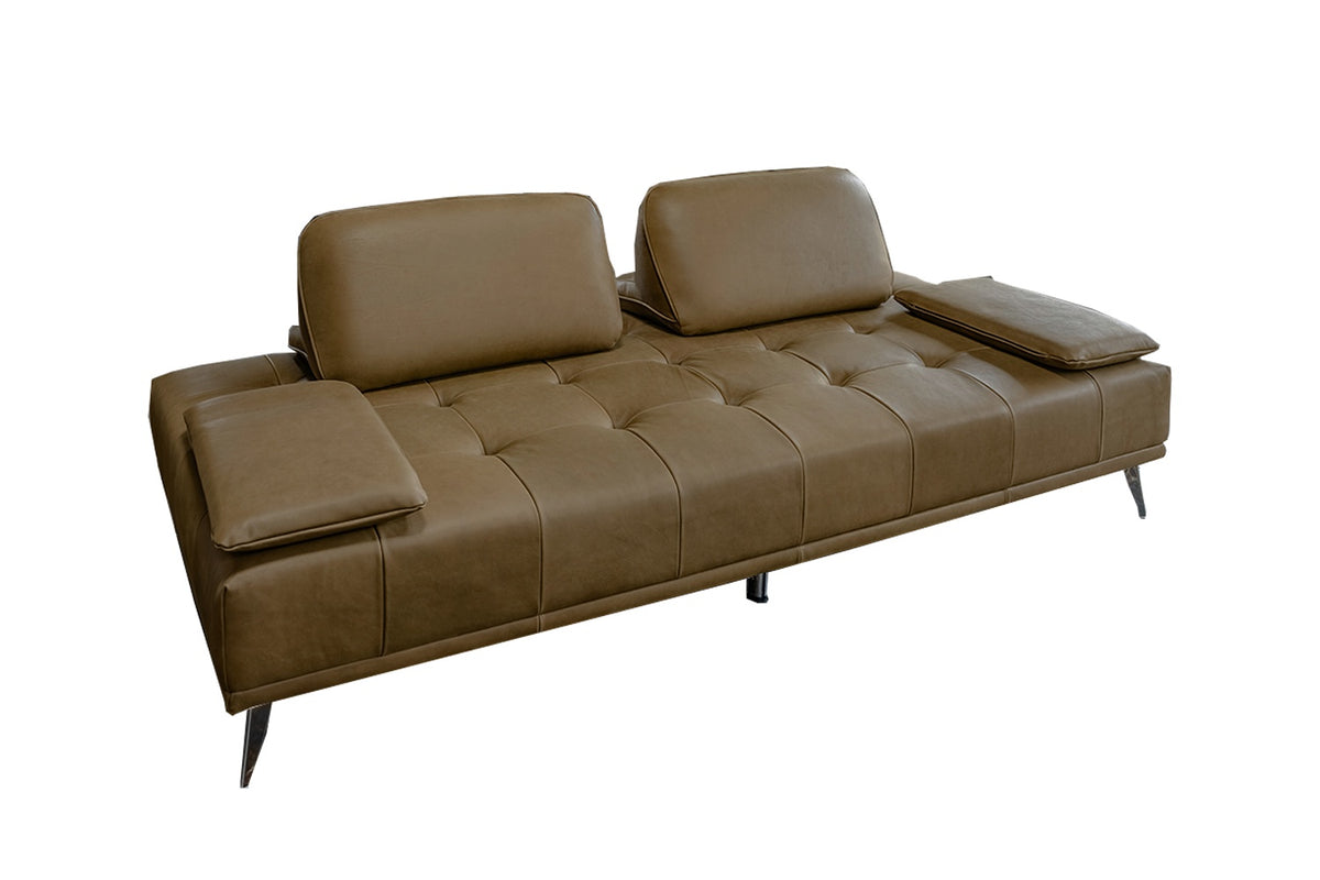 KAWOLA Sofa WIOLO Schlafsofa Daybed Leder camel